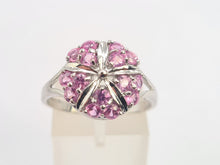 Load image into Gallery viewer, 0272: Vintage: 18ct White Gold 15 Pink Sapphires Cocktail Ring- Barbie Eye Candy-
