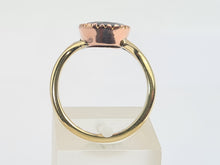 Load image into Gallery viewer, 0107: Vintage: 9ct Yellow &amp; Rose Gold Oval Almandine Garnet Ring- Date-Mark 1972
