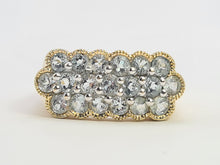 Load image into Gallery viewer, 0342: Vintage: Rare 9ct Gold Blue Aquamarines Cluster Ring- Fabulous
