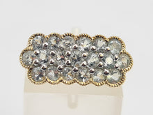 Load image into Gallery viewer, 0342: Vintage: Rare 9ct Gold Blue Aquamarines Cluster Ring- Fabulous
