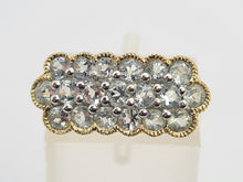 Load image into Gallery viewer, 0342: Vintage: Rare 9ct Gold Blue Aquamarines Cluster Ring- Fabulous
