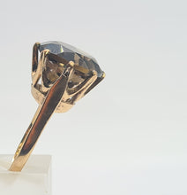 Load image into Gallery viewer, 0502: Vintage: Large 9ct Round Cut Smokey Quartz Ring - total statement piece
