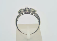 Load image into Gallery viewer, 0352: Vintage: 14ct White Gold Multi-Gems Floral Ring- lovely colour mix
