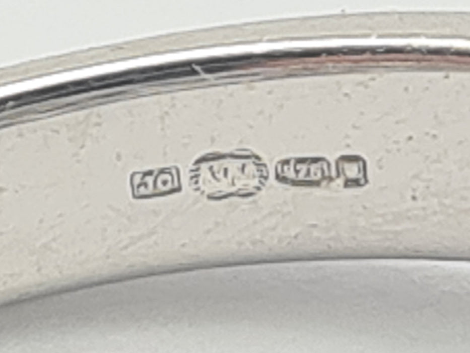6281 Vintage 9ct White Gold  54 Natural Cognac Diamonds Diamonds Ring