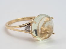 Load image into Gallery viewer, 0219 Vintage 9ct Gold Green Quartz 2 Diamonds
