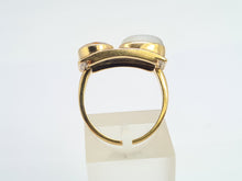 Load image into Gallery viewer, 0509: Vintage Exceptional 9ct Gold Moonstone Citrine Ring- rare, iconic
