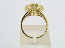 Load image into Gallery viewer, 0510: Vintage 9ct Gold Orange Citrine Peridots Flower Head Ring-Splendid
