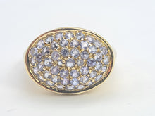 Load image into Gallery viewer, 0522: 9ct Gold Violet Blue Tanzanites  Statement Cocktail Ring
