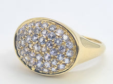 Load image into Gallery viewer, 0522: 9ct Gold Violet Blue Tanzanites  Statement Cocktail Ring
