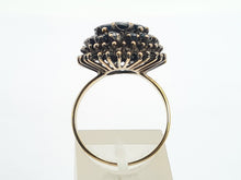 Load image into Gallery viewer, 0646: Vintage: 18ct  Gold Blue Sapphires Statement Cocktail Ring
