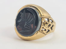 Load image into Gallery viewer, 0081: Vintage: 9ct Gold Centurion Hematite Signet Ring- Date-Mark 1986
