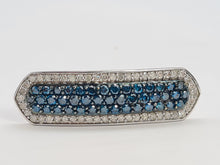 Load image into Gallery viewer, 0432 Vintage: 9ct White Gold Blue &amp; White Diamonds Statement Ring
