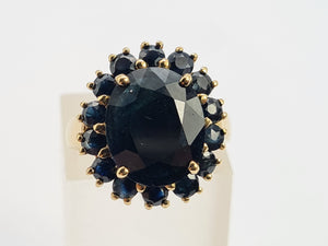 0503: Vintage 9ct Gold 15 Austrailian Blue Sapphires- Magnificent