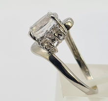 Load image into Gallery viewer, 0250: Vintage: 9ct White Gold Glacier Quartz White Sapphires Cocktail Ring
