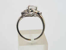 Load image into Gallery viewer, 0250: Vintage: 9ct White Gold Glacier Quartz White Sapphires Cocktail Ring
