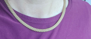 0120:Vintage: 18ct Gold Milanese  Necklace 43cm Long 36.7grams- By FOPE Italian Jewellery