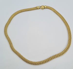 0120:Vintage: 18ct Gold Milanese  Necklace 43cm Long 36.7grams- By FOPE Italian Jewellery