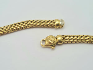 0120:Vintage: 18ct Gold Milanese  Necklace 43cm Long 36.7grams- By FOPE Italian Jewellery