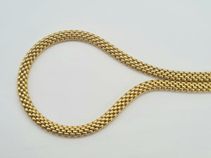 0120:Vintage: 18ct Gold Milanese  Necklace 43cm Long 36.7grams- By FOPE Italian Jewellery