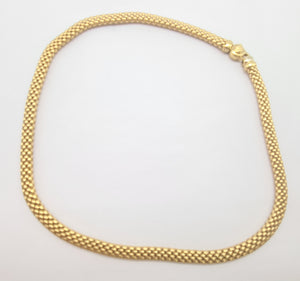 0120:Vintage: 18ct Gold Milanese  Necklace 43cm Long 36.7grams- By FOPE Italian Jewellery