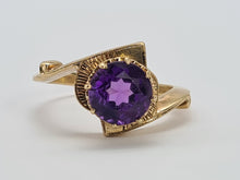 Load image into Gallery viewer, 0725: Vintage: Extraordinary 9ct Gol Round Cut Amethyst Ring - Date-Mark 1970
