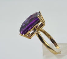 Load image into Gallery viewer, 0656: Vintage: Rare: 9ct Gold Rectangular Cushion Cut Sapphire Diamonds Cocktail Ring&nbsp;
