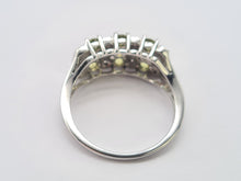 Load image into Gallery viewer, 0666: Vintage: 9ct Gold Peridots Diamonds Ring- gorgeous, sparkling eye candy
