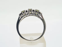 Load image into Gallery viewer, 0666: Vintage: 9ct Gold Peridots Diamonds Ring- gorgeous, sparkling eye candy
