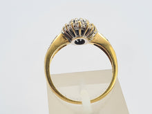 Load image into Gallery viewer, 0751: Vintage: 18ct Gold Australian Blue Sapphire 22 Diamonds Ring
