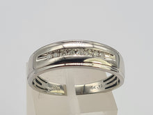 Load image into Gallery viewer, 0238: Vintage: 9ct White Gold 8 Diamonds Band (0.1ct) - crisp, clean, sparkling
