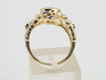 Load image into Gallery viewer, 0428: Vintage: Exceptional 14ct Gold Amethyst 8 Diamonds Art Deco Style Ring
