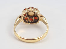 Load image into Gallery viewer, 0477: Vintage: 9ct Gold Pearl Corals Flower Head Ring - Date- Mark 1968
