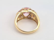 Load image into Gallery viewer, 0534: Vintage; 9ct Gold Lilac Amethyst Pink Topaz Statement Cocktail Ring
