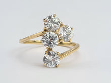 Load image into Gallery viewer, 0719: Vintage: 9ct Gold Abstract Glacier Topaz Cocktail Ring- crisp, clean, sparkling
