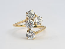 Load image into Gallery viewer, 0719: Vintage: 9ct Gold Abstract Glacier Topaz Cocktail Ring- crisp, clean, sparkling
