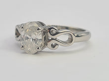 Load image into Gallery viewer, 0841: Modern Platinum 1CT  Diamond Solitaire- GIA Certificate E Colour S1i Clarity
