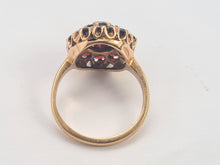 Load image into Gallery viewer, 0735: Vintage: 9ct Gold Rich Red Garnets Cluster Ring - Date-Mark 1964
