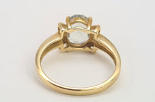 Load image into Gallery viewer, 0558: Vintage: 9ct Gold Oval Green Amethyst Solitaire- lovely cut and colours
