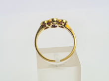 Load image into Gallery viewer, 0702: Vintage: 18ct Gold Rich Red Rubies Trilogy Ring- gorgeous
