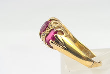 Load image into Gallery viewer, 0750: Antique: 18ct Rubies Old Cut Diamonds Dress Ring- Date- Mark 1911
