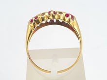 Load image into Gallery viewer, 0750: Antique: 18ct Rubies Old Cut Diamonds Dress Ring- Date- Mark 1911
