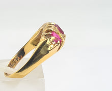 Load image into Gallery viewer, 0750: Antique: 18ct Rubies Old Cut Diamonds Dress Ring- Date- Mark 1911
