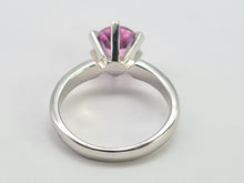 Load image into Gallery viewer, 0559: Vintage: 9ct White Gold Vivid Round Cut Purple/Hot pink Sapphire- LUSH!
