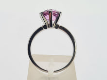 Load image into Gallery viewer, 0559: Vintage: 9ct White Gold Vivid Round Cut Purple/Hot pink Sapphire- LUSH!
