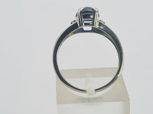 Load image into Gallery viewer, 0738: Vintage: 9ct Gold Cabochon French Blue Sapphire Diamonds Ring- crisp, clean , eye candy
