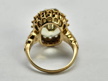 Load image into Gallery viewer, 0804: Vintage: Statement 9ct Gold Green Amethyst Cocktail Ring- Date- Mark 1972
