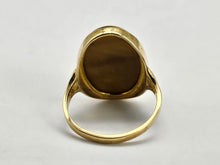 Load image into Gallery viewer, 0893: Vintage: 9ct Gold Cabochon Cut Eye of the Tiger Ring-  smooth &amp; mesmeric
