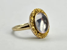 Load image into Gallery viewer, 0255: Antique : 10ct Gold Pale Lilac Amethyst Dress Ring- mature stone, lovely hues
