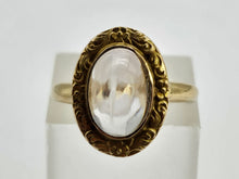 Load image into Gallery viewer, 0255: Antique : 10ct Gold Pale Lilac Amethyst Dress Ring- mature stone, lovely hues
