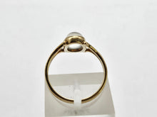 Load image into Gallery viewer, 0803: Vintage: Petite 9ct Gold Cabochon Cut Light Blue Moonstone- delightful
